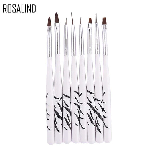 Lot de 8 pinceaux pour nail art Rosalind